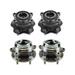 Wheel Hub and Bearing Kit 4 Piece - Compatible with 2007 - 2018 Nissan Altima 3.5L V6 2008 2009 2010 2011 2012 2013 2014 2015 2016 2017