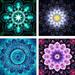 Ueasy 5D DIY Diamond Painting Set Decorating Cabinet Table Stickers Crystal Rhinestone Diamond Embroidery Paintings Pictures For Study Room Flower Painting. (25X25CM/9.8X9.8inch) 4 Pack