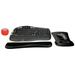 Logitech MK550 Comfort Wave Wireless Keyboard & Mouse Combo Travel Home Office Modern Bundle with Boost Glow in the Dark Water-Resistant Portable Wireless Bluetooth Speaker Gel Wrist & Mouse Pads