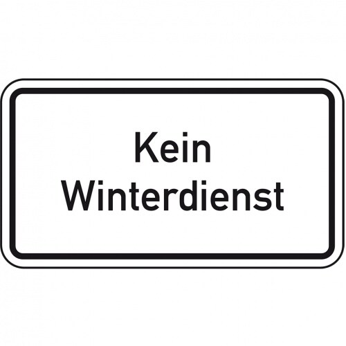 Hinweisschild Kein Winterdienst, Aluminium RA0, reflektierend, 600x330mm Image