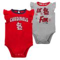 Girls Newborn & Infant Red/Heather Gray St. Louis Cardinals Little Fan Two-Pack Bodysuit Set