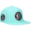 "Casquette Snapback Bleue Mitchell & Ness x Lids Aqua Brooklyn Nets pour hommes - Homme Taille: OSFA"