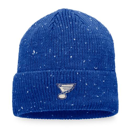 Herren – St. Louis Blues Authentic Pro Rink Pinnacle Fanatics – Blaue Strickmütze mit Umschlag