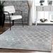 GLORY RUGS Modern Abstract Trellis Area Rug 5x7 Grey Rugs for Home Office Bedroom and Living Room