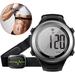 Heart Rate Monitor Watch with Chest Strap Exercise Heart Rate Monitor Sports Watch with HRM Waterproof Stopwatch Hourly Chime T007