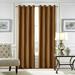 Voguele Single Curtain Panel Velvet Grommet Blackout Window Curtain For Bedroom Thermal Insulated Window Drape Plain Solid Color Room Darkening Curtain Light Brown W:42 xL:102