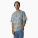 Dickies Men's Relaxed Fit Striped Pocket T-Shirt - Azure Blue/desert Sand Stripe Size 2Xl (WSR15)