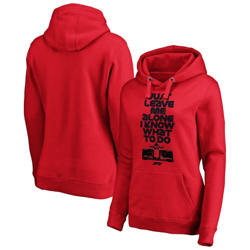 Formula 1 Just Leave Me Alone Graphic Hoodie - Red Womens