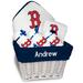 Newborn & Infant White Boston Red Sox Personalized Medium Gift Basket