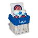 White Chicago Cubs Personalized Small Gift Basket