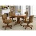 Lark Manor™ Amirbek 4 - Person Dining Set Wood/Upholstered in Brown/Green | 30 H x 47.25 W x 47.25 D in | Wayfair D90FF14E89624AE7A349B5C7FEAD176B