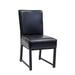 ERF, Inc. Side Chair in Faux Leather/Vinyl/Upholstered/Metal in Black | 33 H x 18 W x 21 D in | Wayfair ERP-156