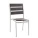 ERF, Inc. Patio Dining Side Chair Wood in Brown/Gray | 35 H x 18 W x 21 D in | Wayfair ERP-15