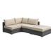 Hollywood Decor 72" Wide Outdoor Wicker Left Hand Facing Patio Sectional w/ Cushions Wicker/Rattan in Brown/Gray | 30 H x 72 W x 96 D in | Wayfair