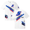 Men's Hendrick Motorsports Team Collection White Kyle Larson Four-Spot Car T-Shirt