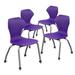 Marco Apex Series Stacking Classroom Chair Set of 4 Plastic/Metal in Blue/Indigo | 32 H x 19 W x 15.25 D in | Wayfair 38101-18GY-APU