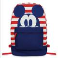 Disney Accessories | Mickey Mouse Striped Back Pack | Color: Red/White | Size: 18 1/2'' H X 13 3/8'' W X 4 3/4''D