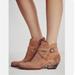 Free People Shoes | Free People Venture Ankle Boot Soapstone Brown Suede Boots Woven Short | Color: Tan | Size: 6