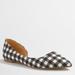 J. Crew Shoes | J. Crew Gingham Black And White D’orsay Flats | Color: Black/White | Size: 7.5