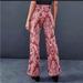 Anthropologie Pants & Jumpsuits | Anthropologie Maeve Pink Bronze Metallic Floral Paisley Wide Leg Flare Pants | Color: Pink | Size: 2