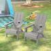 Rosecliff Heights Anasztazia Plastic/Resin Folding Adirondack Chair Plastic/Resin in Gray | 38.6 H x 30.3 W x 35.1 D in | Wayfair