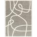 Brown/White 120 x 94 x 1.18 in Area Rug - Brayden Studio® Rectangle Azaira Abstract Machine Woven Indoor/Outdoor Area Rug in Brown/Beige | Wayfair