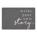 27 x 18 x 1 in Kitchen Mat - East Urban Home Celtsy Write Your Own Story Kitchen Mat Synthetics | 27 H x 18 W x 1 D in | Wayfair