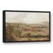 Red Barrel Studio® Warm Landscape - Floater Frame Painting on Canvas in Orange | 31.75 H x 21.75 W x 1.75 D in | Wayfair