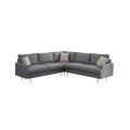 Brown Sectional - Everly Quinn Narya Modern 3-Piece-L-Shaped Corner Sectional Sofa Faux Leather | 32.7 H x 89.8 W x 89.8 D in | Wayfair