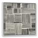 Ivy Bronx Black & White Striped Squares - Painting on Canvas in Black/White | 31.75 H x 31.75 W x 1.75 D in | Wayfair