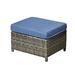 Latitude Run® 6 Piece Sofa Seating Group w/ Cushions Synthetic Wicker/All - Weather Wicker/Wicker/Rattan in Blue | 28 H x 79 W x 30 D in | Outdoor Furniture | Wayfair