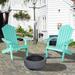 17 Stories Jivera Adirondack Chair Plastic/Resin in Green | 36 H x 22 W x 34 D in | Wayfair 1D0BA90E56F949E386D5B748E3CCC80C