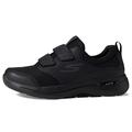 Skechers Men's Gowalk-Athletic Hook and Loop Walking Shoes | Two Strap Sneakers | Air-Cooled Foam, Black, 10 UK X-Wide