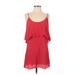 Forever 21 Casual Dress - A-Line Scoop Neck Sleeveless: Red Print Dresses - Women's Size Small