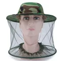 CamSolomon-Chapeau de pêche en maille pour homme filet anti-insectes anti-abeilles chapeau