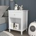 FAMIKITO 1 - Drawer Nightstand, Metal in White | 26.77 H x 19.68 W x 14.96 D in | Wayfair DYHY22668-2