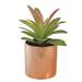 5" Green Artificial Aloe Plant in a Rose Gold Pot