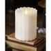 Symple Stuff Sutton Real Wax Flickering Flameless Battery Powered LED Pillar Candle Beeswax in White | 6 H x 4 W x 4 D in | Wayfair