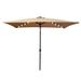 Arlmont & Co. Bossett 9'8.5" Lighted Market Umbrella Metal in Brown | 93.7 H x 116.5 W x 77.2 D in | Wayfair 37BF45720DF34636971A62774B40D6DD