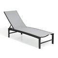 Crestlive Products Outdoor Lounge Chair Aluminum Adjustable Chaise Light Gray