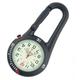 Luminous Dial Clip-On Carabiner Watch Climbing Hanging Watch Clock (Black)