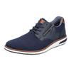 Schnürschuh RIEKER, Herren, Gr. 42, blau, Textil, Synthetik, sportlich, Schuhe, mit seitlichem Reißverschluss, Freizeitschuh, Halbschuh, Schnürschuh, Topseller