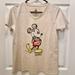 Disney Tops | Disneyland Disney Mickey Tee Xs | Color: Cream | Size: Xs