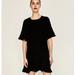 Zara Dresses | New Zara Velvet Flutter Sleeve Black Dress Size Small | Color: Black | Size: S