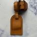 Louis Vuitton Bags | Authentic Louis Vuitton Vachetta Leather Luggage Tag With Buckle Strap | Color: Tan | Size: Os