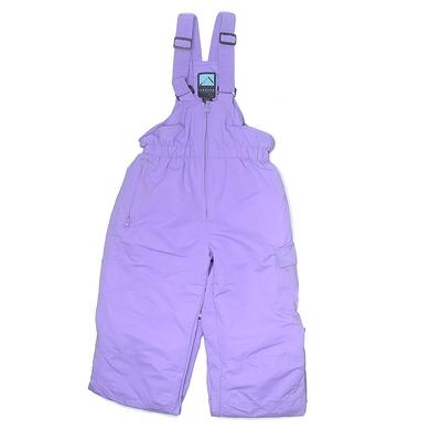 Iceburg Snow Pants With Bib - High Rise: Purple Sporting & Activewear - Kids Girl's Size Large