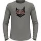 Odlo Herren Langarm Shirt mit Logo Print ASCENT PERFORMANCE WOOL 130 GRAMM, grey melange, XXL