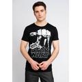 T-Shirt LOGOSHIRT "AT-AT" Gr. L, schwarz-weiß (schwarz, weiß) Herren Shirts T-Shirts