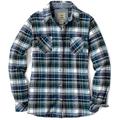 CQR CLSL Women's Plaid Flannel Shirt Long Sleeve, All-Cotton Soft Brushed Casual Button Down Shirts, Flannel Plaid Shirts Pacific Blue, M