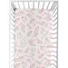 Sweet Jojo Designs Botanical Fitted Crib Sheet, Microfiber in Brown/Gray/Indigo | 52 H x 28 W in | Wayfair CribSheet-Botanical-PK-PRT